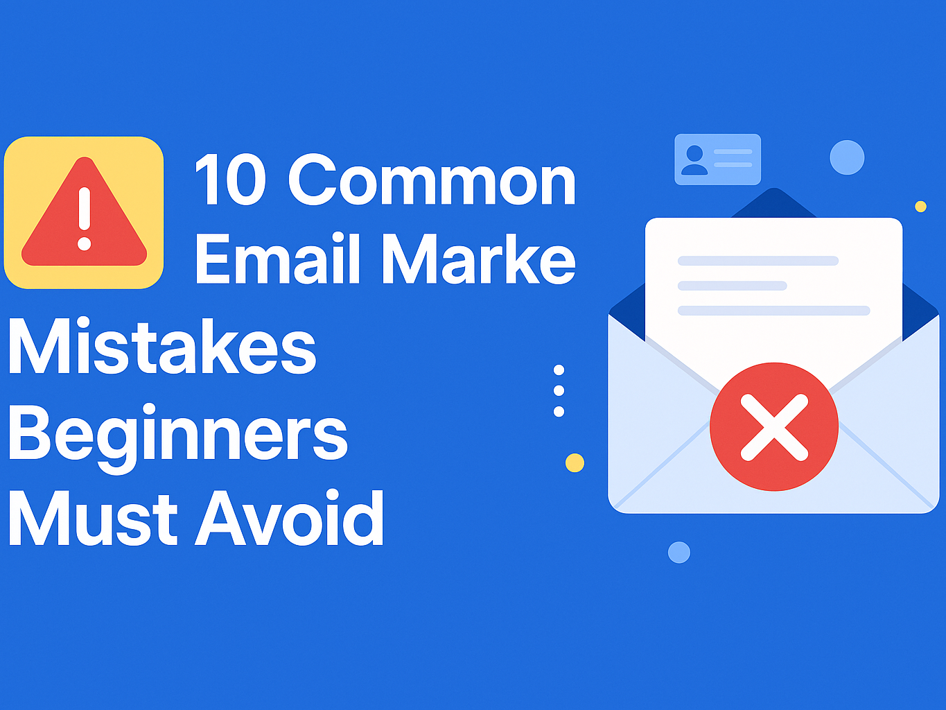 10 common email marketing mistakes beginners must avoid
