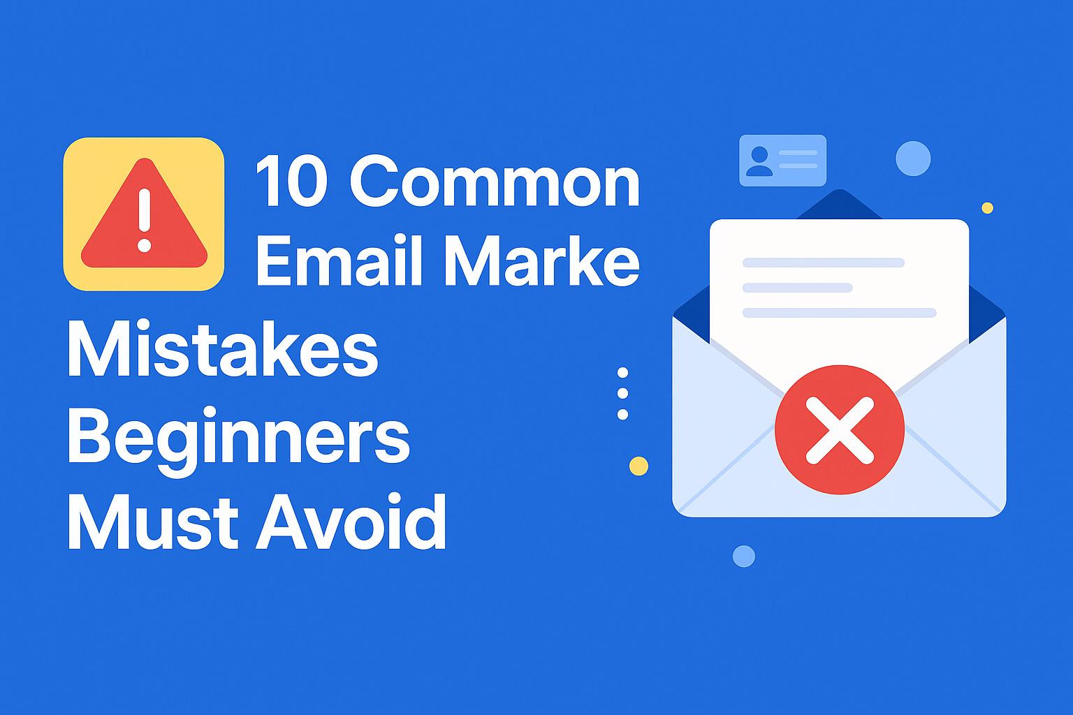 10 Common Email Marketing Mistakes Beginners Must Avoid 10 common email marketing mistakes beginners must avoid